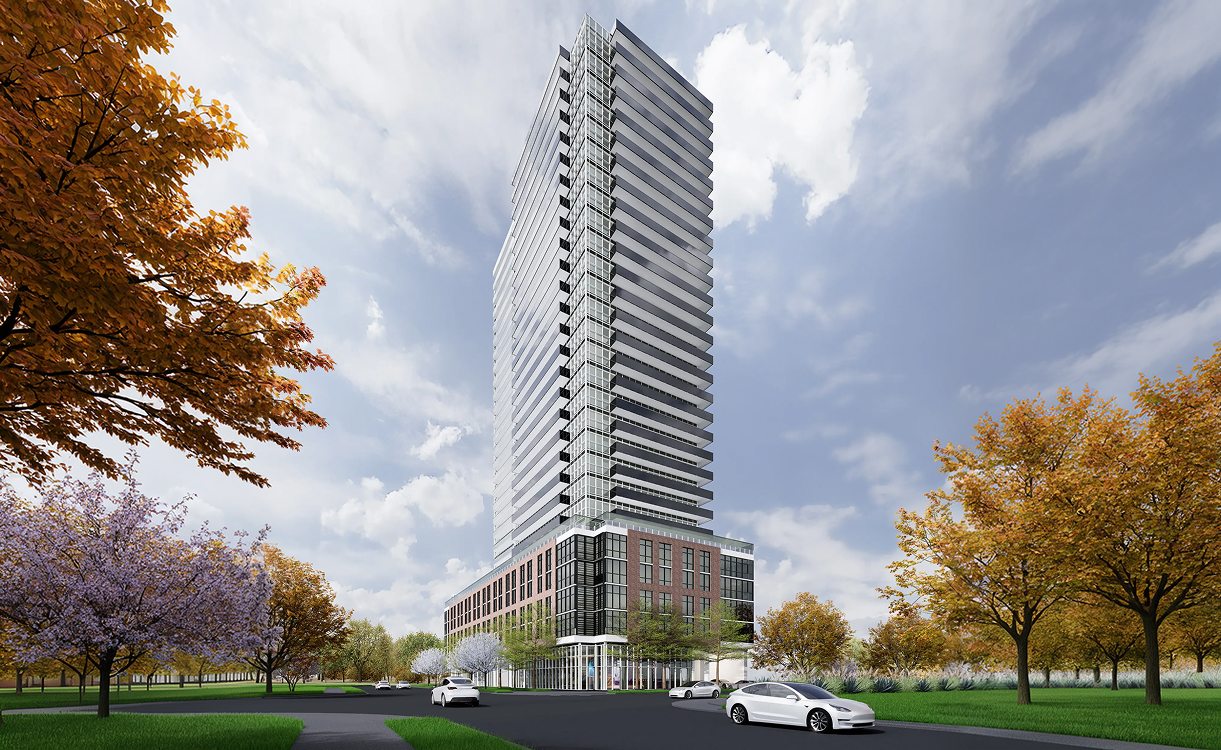 Rendering of the Sophia rental tower in downtown Barrie
